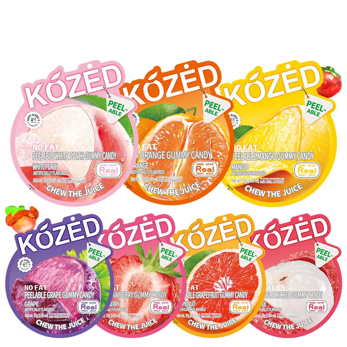 Amazon.com : Happy Global's Choice Kozed Peelable Gummy Candy 7